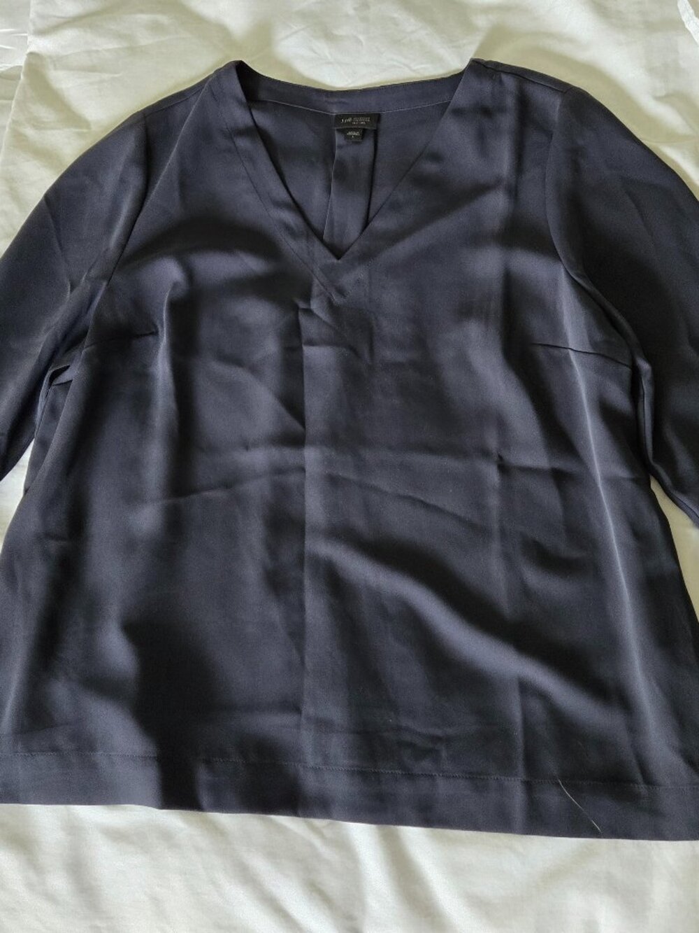 J. Jill Black V-neck 3/4 sleeve blouse - L